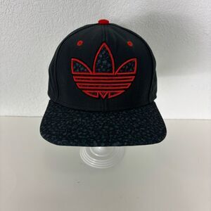 Adidas Black with Red Logo & Speckled Flat Bill Hat Adjustable
